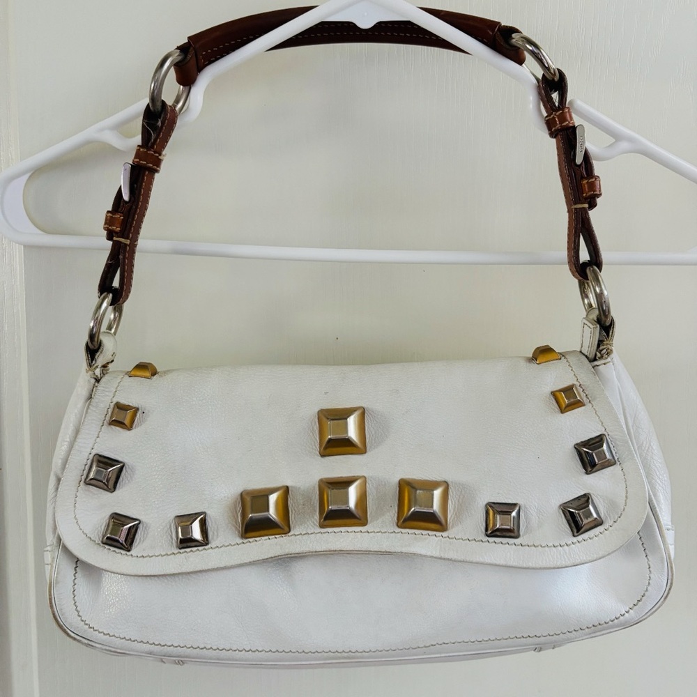Authentic White Prada Beautiful Leather Handbag